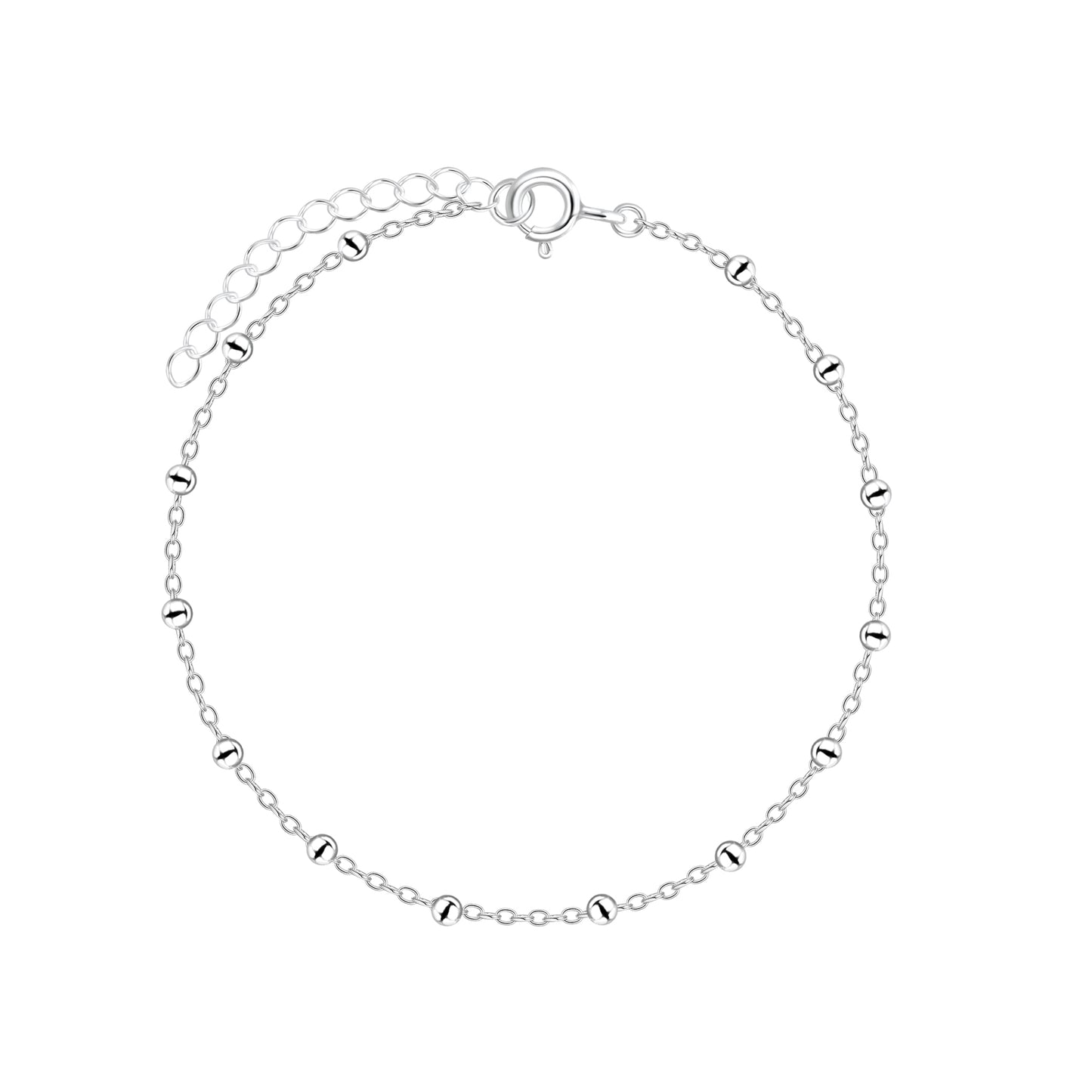 Silver Bead Chain Bracelet