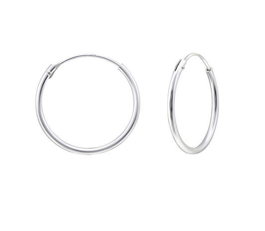 Silver Basic Hoop Earrings