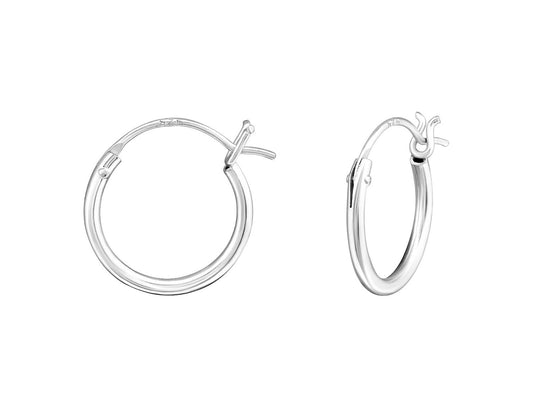 Silver Small French Lock Hoops