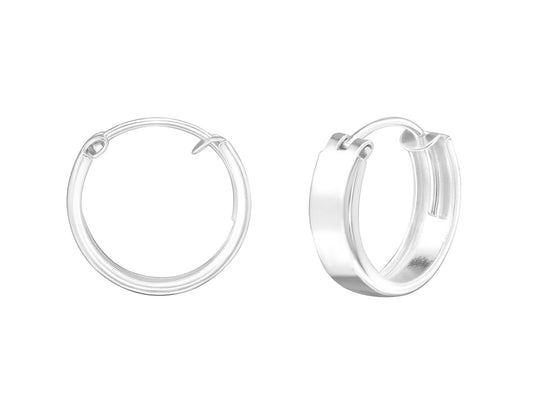 Silver Flat Hoop Earrings