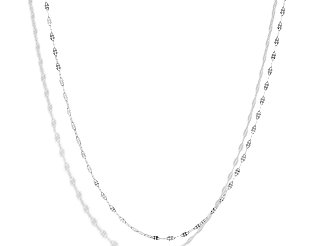 Silver Clover Chain Necklace