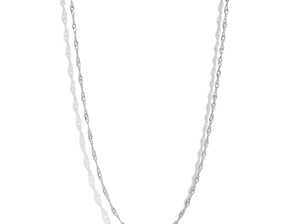 Silver Classic Twisted Chain Necklace