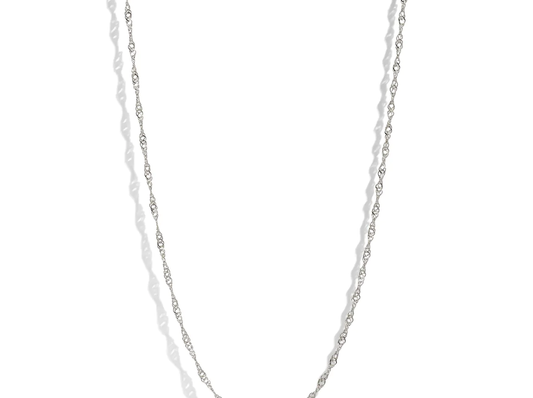 Silver Classic Twisted Chain Necklace