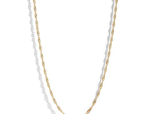 Gold Classic Twisted Chain Necklace