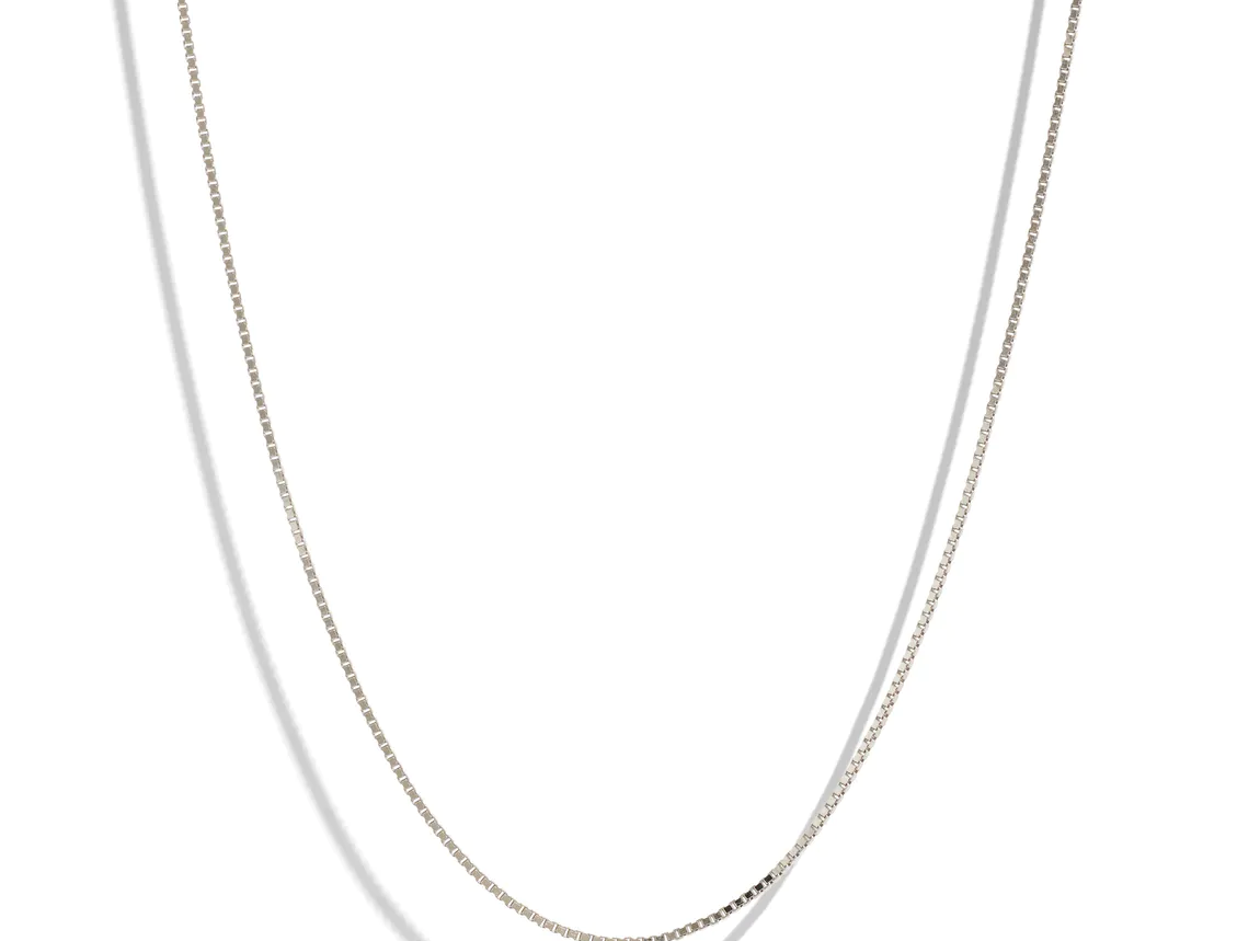 Silver Classic Box Chain Necklace