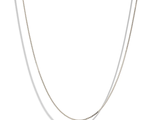 Silver Classic Box Chain Necklace