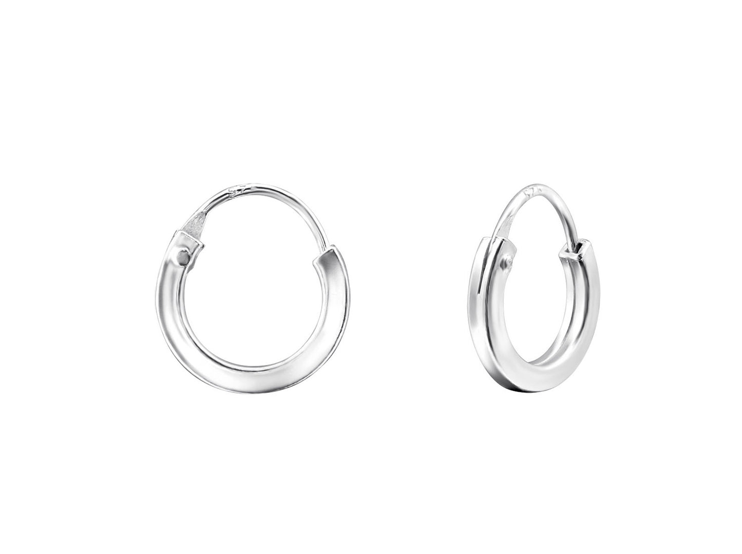 Silver Tiny Huggie Hoops