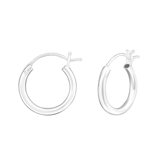 Silver French Lock Hoops