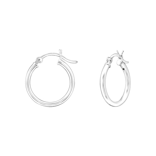 Silver French Lock Hoops